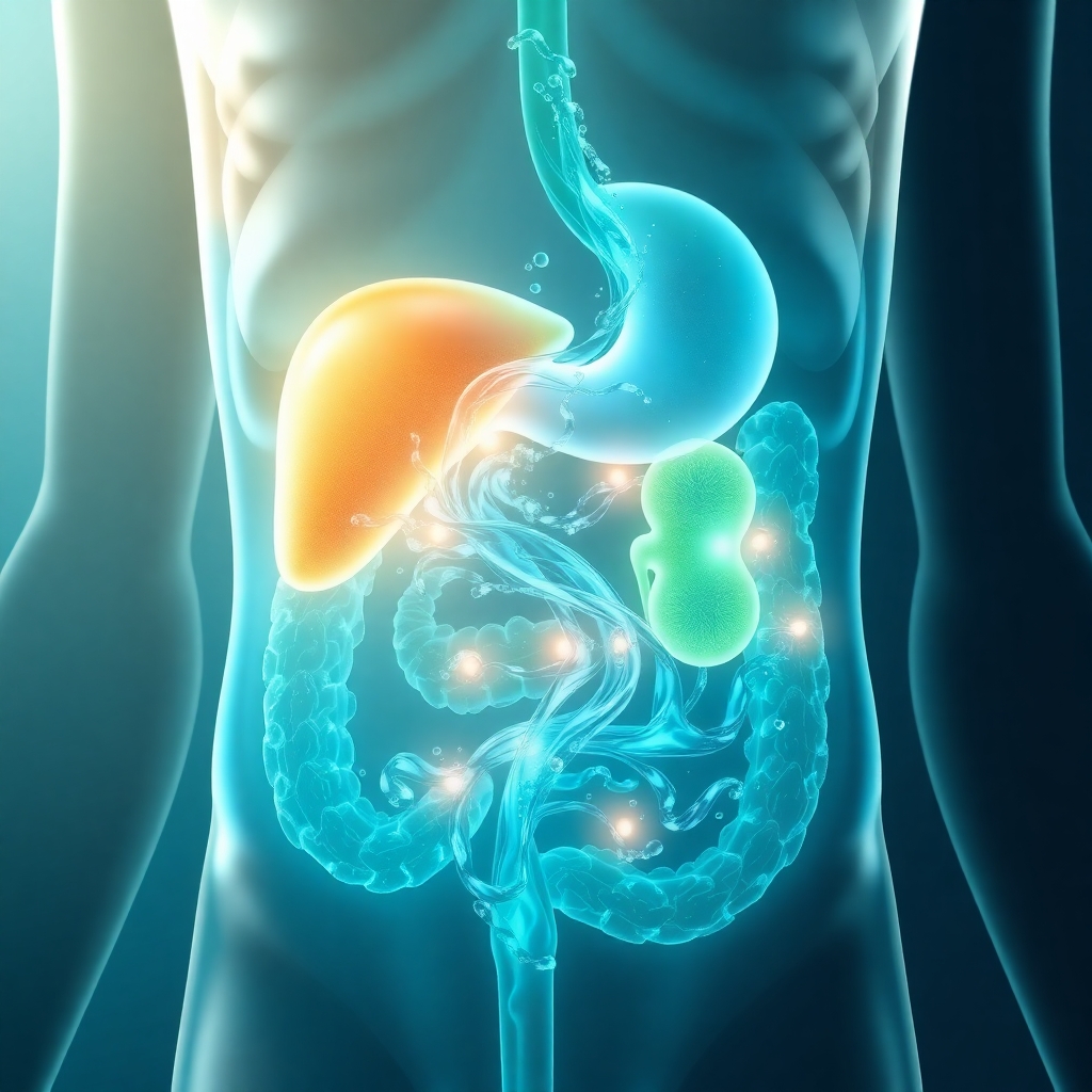 Gut detox concept showing natural body cleansing through liver and microbiome.