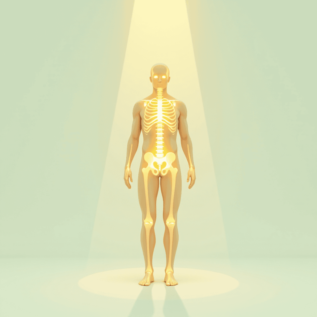 Vitamin D supplements and sunlight illustration